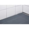 Blanke Aqua Keil Wand 840280B080L afsluitprofiel 2000x8x40mm links RVS geborsteld