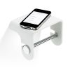 Decor Walther 0974555 Stone TPH4 toiletrolhouder wit/ RVS geborsteld
