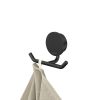 Geesa Opal Black 917215-06 handdoekhaak dubbel zwart