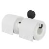 Geesa Opal Black 917218-06 toiletrolhouder dubbel zwart