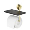 Geesa Opal Brushed Gold 917224-07 toiletrolhouder met planchet goud geborsteld