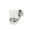 Geesa Opal Brushed Stainless Steel 917202-05 glashouder met glas RVS geborsteld