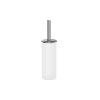 Inda Claire A7114ACR21 toiletborstelhouder met glazen schaaltje chroom/ gesatineerd glas