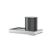 Inda Claire A7178CAC21 zeepdispenser met hendel geborsteld nikkel/ gesatineerd glas