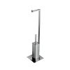 Inda Divo A3386ACR multifunctionele standaard toiletrol- en toiletborstelhouder chroom