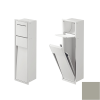 Inda MY Secret A8085AST inbouwnis met toiletrolhouder en toiletborstelgarnituur 190x660mm mat seta