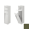 Inda MY Secret A8085AVF inbouwnis met toiletrolhouder en toiletborstelgarnituur 190x660mm mat verde felce