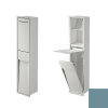 Inda MY Secret A8085DAQ inbouwnis met toiletrolhouder en hygiënische douche 190x860mm mat acquamarina