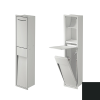 Inda MY Secret A8085DNE inbouwnis met toiletrolhouder en hygiënische douche 190x860mm mat zwart