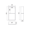 Inda MY Secret A80200ST inbouwnis 2 vakken omkeerbaar 305x610mm mat seta