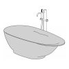 Clou First CL0513010 freestanding bathtub 182x82 aluite white