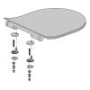 Clou Hammock CL040606020 dunne toiletzitting met deksel mat wit