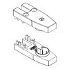 HSK E54080-41 draailagers voor douchedeur, boven/onder, chroom