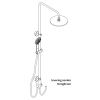 HSK RS 200 rond 1006000 showerset zonder kraan chroom