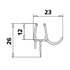 Kermi 2534060 spatwaterdichting 1 x 98,5cm - 6mm