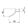 Kermi 2534090 muurafdichting verticaal 200cm