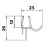 Kermi 2534114 spatwaterdichting 1 x 98,5cm - 6mm