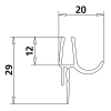 Kermi 2534986 set spatwaterdichtingen 2 x 98,5cm - 5mm