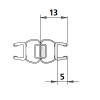 Kermi 6025709 magneetprofiel 180 graden verticaal 200cm