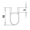 Kermi 6034392 glasafdichting verticaal 200cm