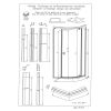 Koralle VarioPlus S8L41910 ( L41910 ) ( 2537269 ) compleet strippenset voor kwartronde douche met draaideur *niet meer leverbaar*