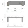 Decor Walther Brick 0592000 BK HTE20 handdoekhouder 20cm chroom