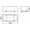 Clou InBe IB0540105 vrijstaand bad 178x80 wit