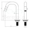Clou Kaldur CL060500429R standing basin tap (right version) chrome