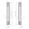 Decor Walther 0325100 BLOC 100 SLD wandlamp 100x5cm chroom (met dimmer knop en stopcontact links)