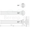 Decor Walther Basic 0531100 BA HTH2 2-lids handdoekhouder chroom