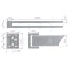 Decor Walther Brick 0592300 BK HTH2 2-lids handdoekhouder chroom