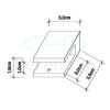 Decor Walther Bloque/ Corner 0561260 CO GKH planchetdragers (2 stuks) mat zwart
