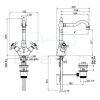 Fima Carlo Frattini Elizabeth F5091CR wastafelkraan 2-greeps chroom