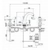 Fima Carlo Frattini Herend F5421SN 3-gats wastafelkraan 2-greeps geborsteld nikkel