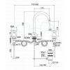 Fima Carlo Frattini Olivia F5001CR 3-gats wastafelkraan 2-greeps chroom