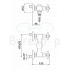 Fima Carlo Frattini Olivia F50051BR opbouw douchekraan 2-greeps brons