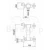 Fima Carlo Frattini Olivia F50051CR opbouw douchekraan 2-greeps chroom