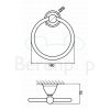 Fima Carlo Frattini Style F60421SN handdoekring geborsteld nikkel