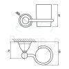 Fima Carlo Frattini Style F60431SN glashouder wit gesatineerd glas/ geborsteld nikkel