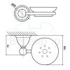 Fima Carlo Frattini Style F60432SN zeephouder wit gesatineerd glas/ geborsteld nikkel