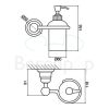 Fima Carlo Frattini Victory F60633BR zeepdispenser wit gesatineerd glas/ brons