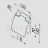 Geesa Standard 5144 toiletrolhouder met deksel chroom