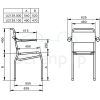 Handicare (Linido) LI2139000102 douchestoel (zithoogte 540mm) staal gecoat wit