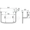 Handicare (Linido) LI2606000200 wastafelbeugel RVS gepolijst