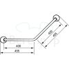 Handicare (Linido) LI2611008102 wandbeugel 45° 400x400mm staal gecoat wit