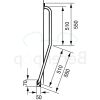 Handicare (Linido) LI2611012200 trapspilbeugel 510x510mm RVS gepolijst