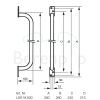 Handicare (Linido) LI2619030102 kozijnbeugel 300mm staal gecoat wit