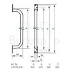 Handicare (Linido) LI2619045102 kozijnbeugel 450mm staal gecoat wit