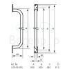 Handicare (Linido) LI2619060102 kozijnbeugel 600mm staal gecoat wit