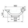 Handicare (Linido) LI2637001102 handdoekrek kort 300mm staal gecoat wit